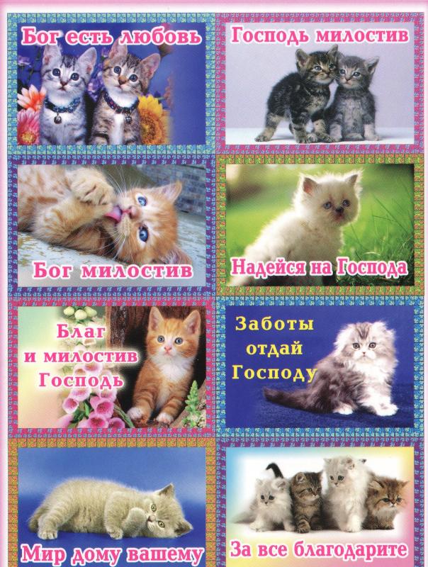 Наклейка-котята..Господь милостив Наклейка-котята..Господь милостив